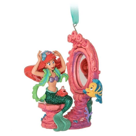 Ariel Little Mermaid Sketchbook Ornament 2022 Ariel Flounder Sebastian NEW RARE - Picture 1 of 4